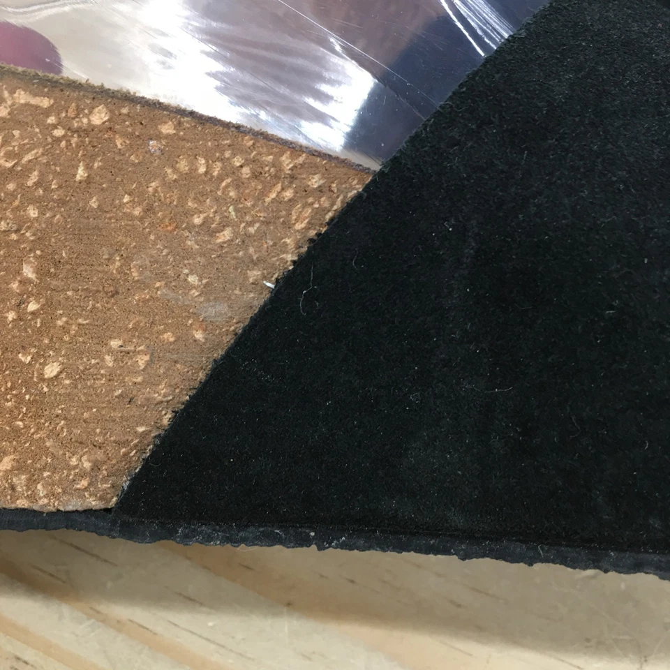 Chocolat Blu Sandals Womens 40 Slide Black Suede Cork Wedge Heels Slip On Casual - Image 4 of 4