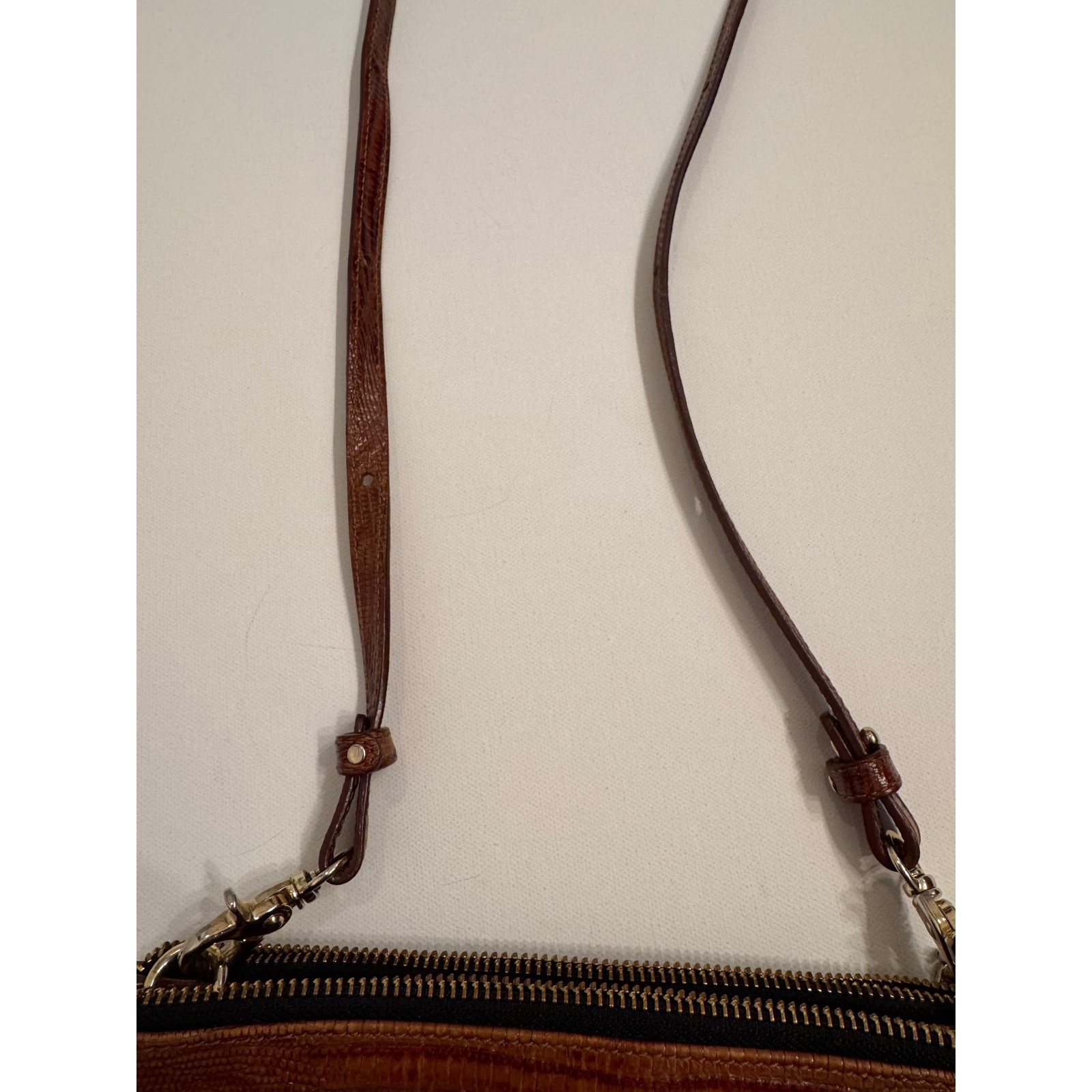 Brahmin Perri Crossbody Onyx Java Leather Bag Whi… - image 15