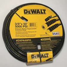 DEWALT DXPA50PH Pressure Washer Replacement/ Extension Hose 5000 PSI 3/8"X50'