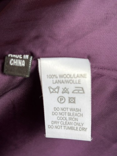 ABRIGO PAUL SMITH 100% LANA 12 14 46 Chaqueta Larga Línea Bloque Morado ETIQUETA NEGRA - Imagen 19 de 19