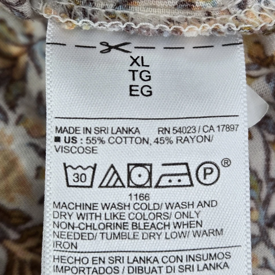 Блузка женская Old Navy XL желтая с цветочным узором крестьянская с рукавами-затяжками эластичная с оборками - Изображение 3 из 4