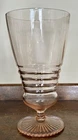 Pink Depression Footed Ice Tea Glass by Federal Glass 16 oz. Ribbed 6.75”tall