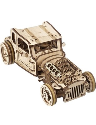 UGEARS 3D Car Model Puzzle Hot Rod Furious Mouse w/ Innovative Dual Engines NEW!