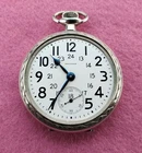 1931 Waltham antique pocket watch Traveller 16s 7j not running, no crystal.