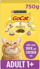 Go-Cat Chicken & Duck Dry Cat Food 750g, Pack of 5 6.06 per kilo