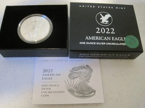 2022 W U S Mint Uncirculated Silver Eagle with Original Government Packaging