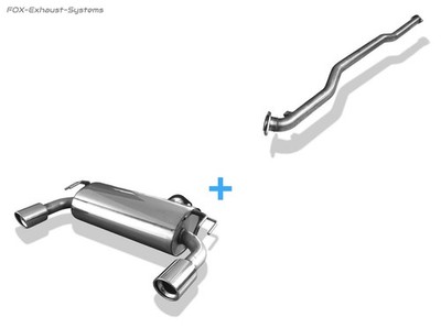FOX Duplex Racing Exhaust For Mitsubishi Lancer Evolution X Evo 10 100mm Round