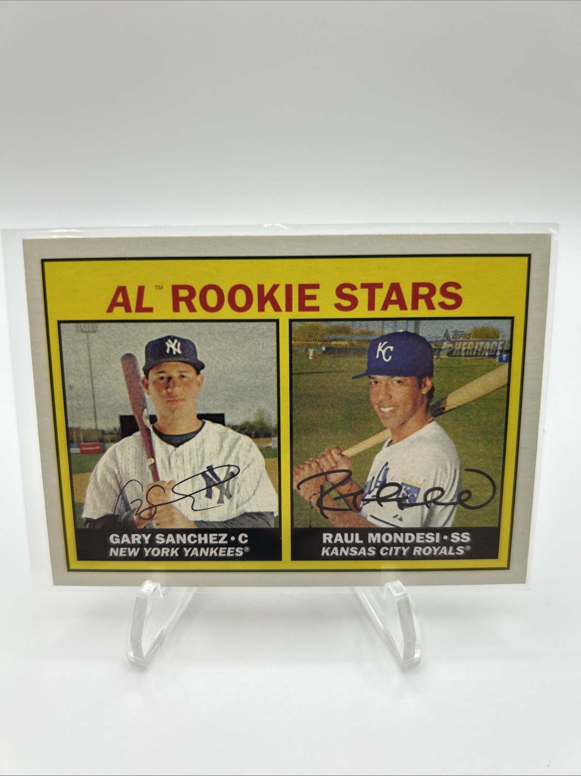 2016 Topps Heritage - Rookie Stars Gary Sanchez, Adalberto Mondesi #177 (RC) AA1