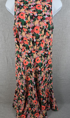 J Crew Mercantile Womens 6 Dress Bright Floral Sleeveless Ruched Cottagecore Y2K
