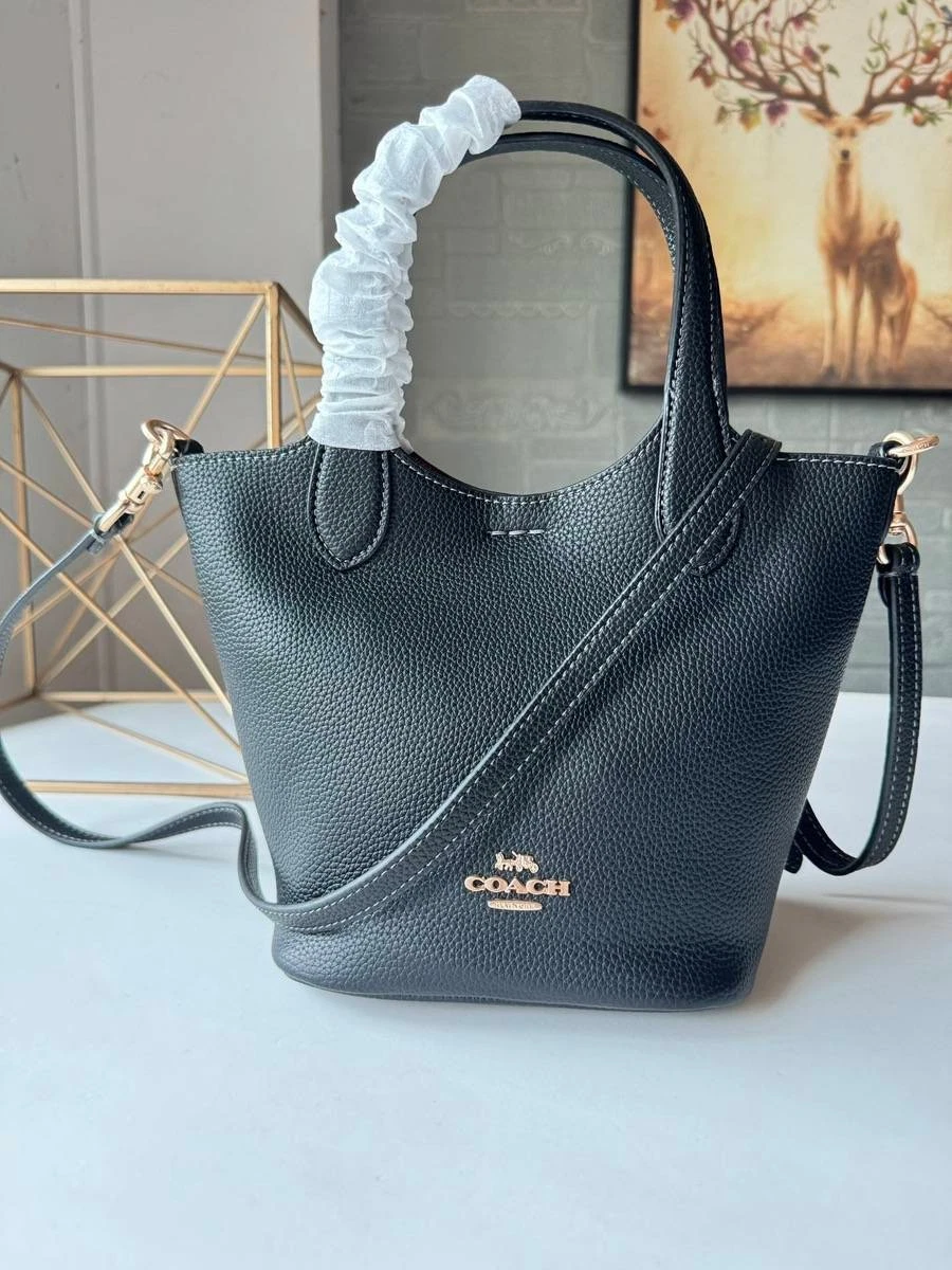 Borsa a secchiello Coach CR168 Hanna borsa a tracolla in pelle 3 colori prodotti outlet