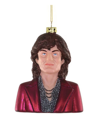 Mick Jagger Christmas Glass Ornament New GL-1271 Rolling Stones Rock Music