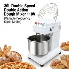 Commercial 30 L Dough Kneading Machine Spiral Dough Mixer w Smooth  Quiet Motor