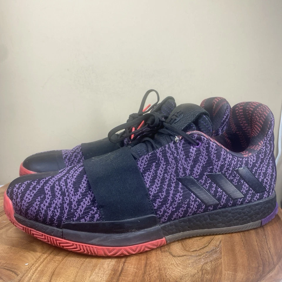 Adidas Harden Vol.3 Harlem Renaissance Mens Purple Red Size 14 Basketball Shoes - Image 2 of 4