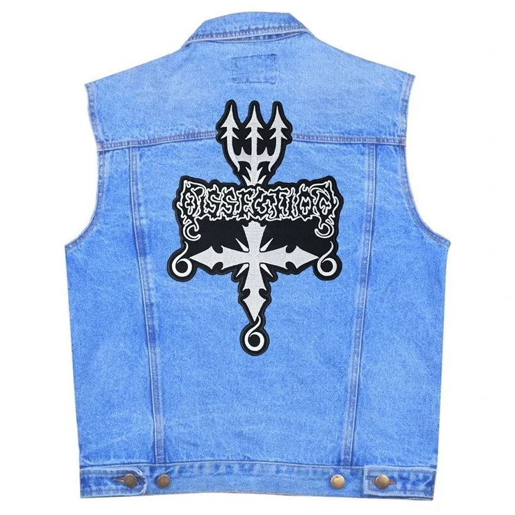 Death Band Logo Large Embroidered Sew-On Back Patch for Jacket Vest