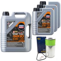 MotoröL Set 4200 5W-30 Liqui Moly 8 Liter + ÖLfilter FüR Ssangyong Musso Korando