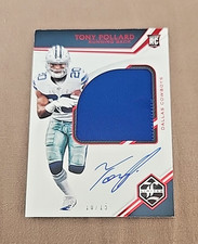 2019 Panini Limited Tony Pollard Rookie Patch auto Ruby Spotlight 10/15