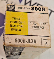 New Allen Bradley 800H-JL2A Three Position Selector Switch 800HJL2A