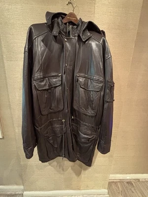 DONNA KARAN ブラウン レザー ジャケット Made in Italy Donna Karan Leather Outer Shell Coats, Jackets & Vests for Men | eBay