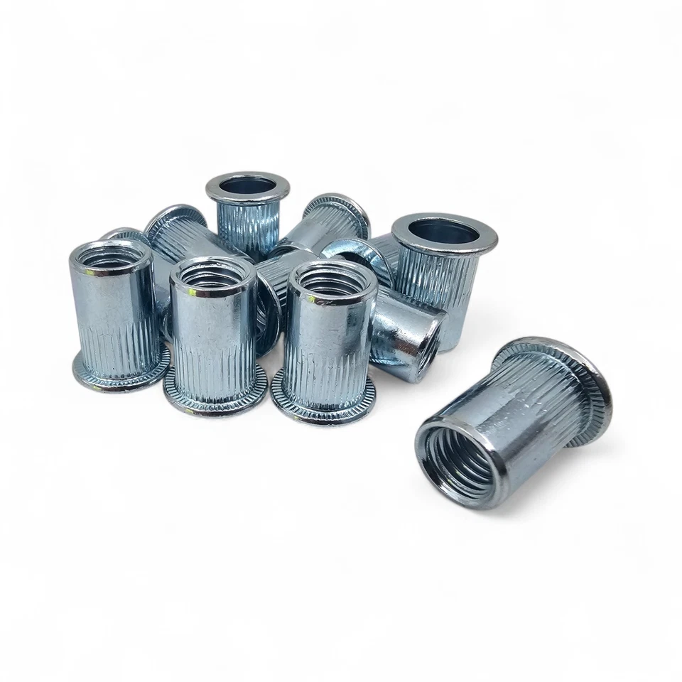 RIVNUTS NUTSERTS STEEL RIVET NUTS FLANGED HEAD THREADED M4 M5 M6 M8 M10 - Image 2 of 4