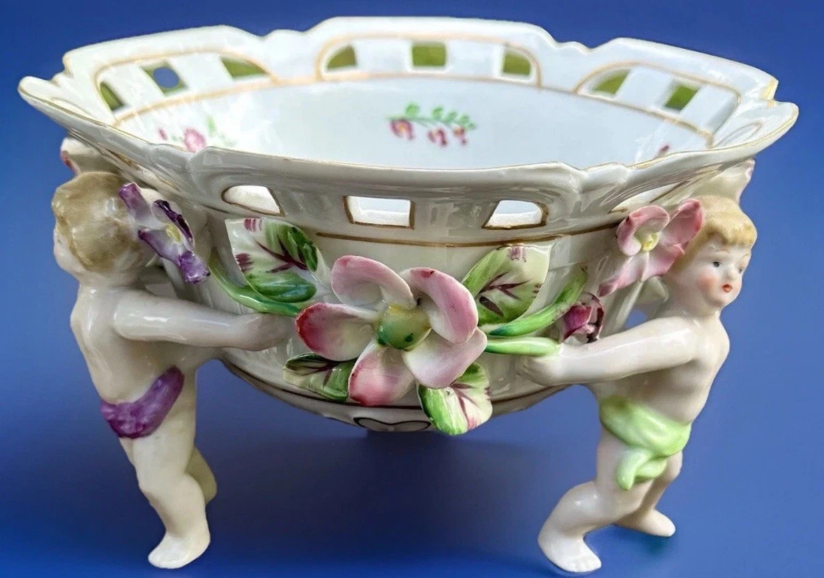 花弁装飾透かし鉢 Von schierholz Von Schierholz Porcelain Compote 8
