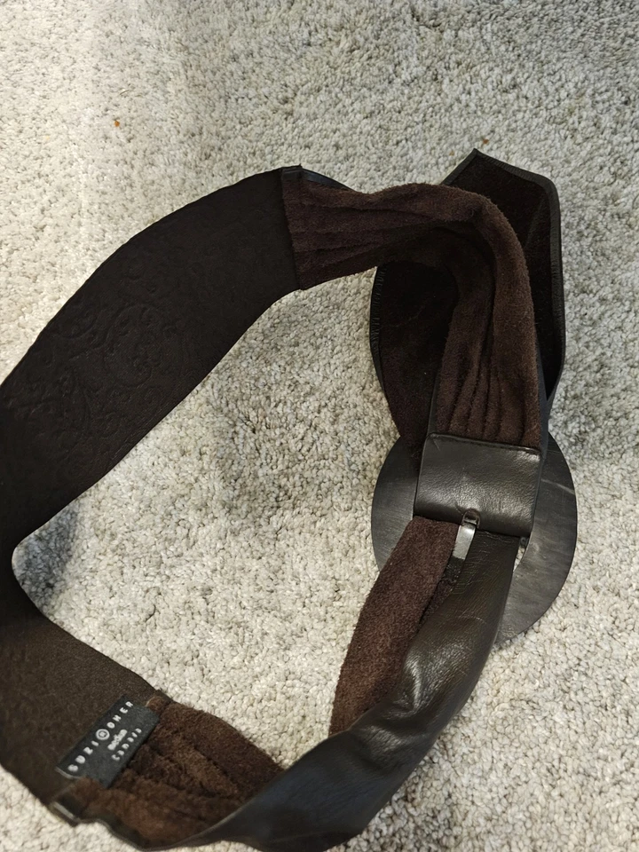 Suzi Roher Dark Chocolate Brown Leather Belt Size Medium  - Image 4 of 4