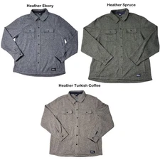 Eddie Bauer Men's Sweater Warm Fleece Shirt Jacket