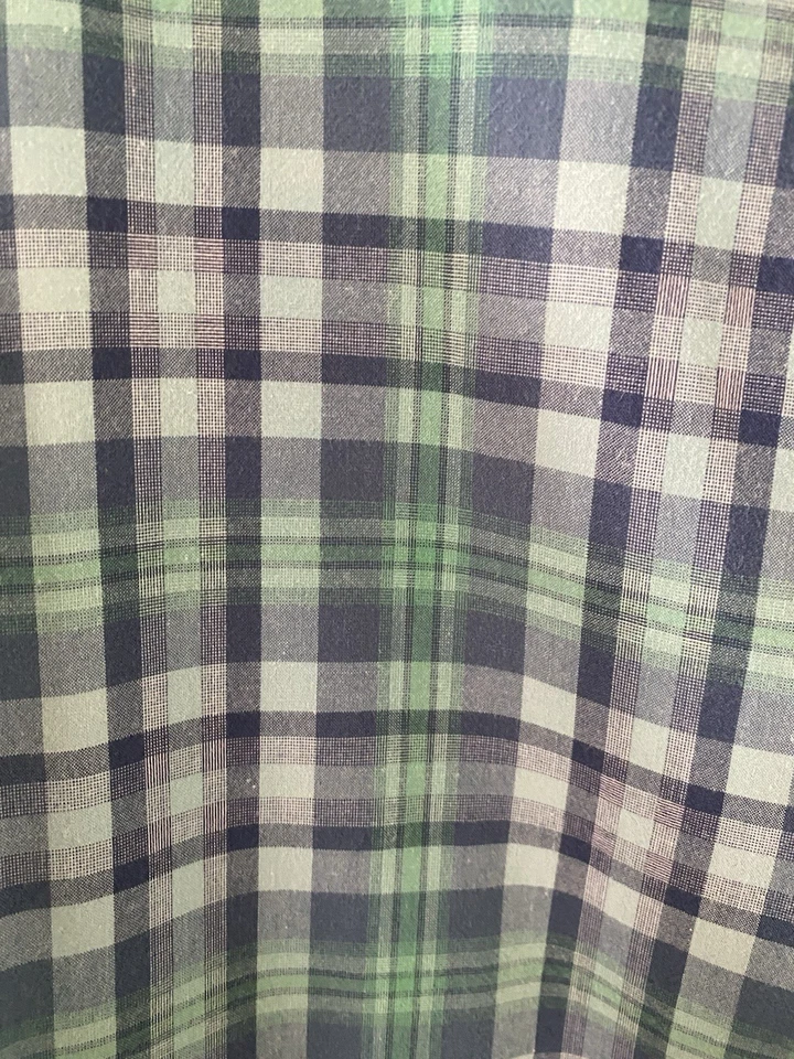 Columbia Mens XL Plaid Button Down Shirt Long Sleeve Blue Green Cotton EUC Work - Image 4 of 4