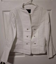ASHRO Womens NWT Jacket Blazer Size 10, White Dressy