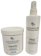 2 PACK Alexandria Tropical Plus Hair Removal Sugar Paste & Presept Skin Cleanser