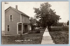 Garwin Iowa Postcard Exterior View House Field Trees c1940 RPPC Vintage Antique