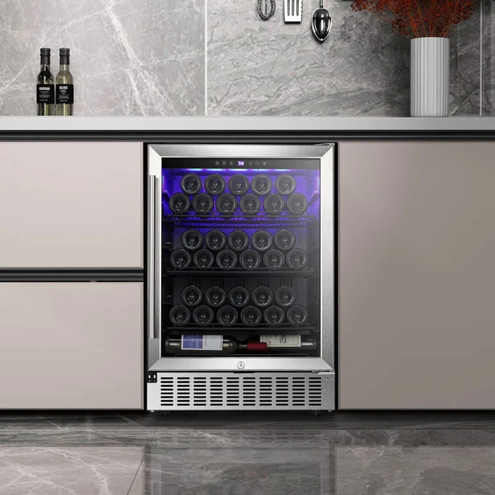 Wine Cooler Mini Fridge Steel