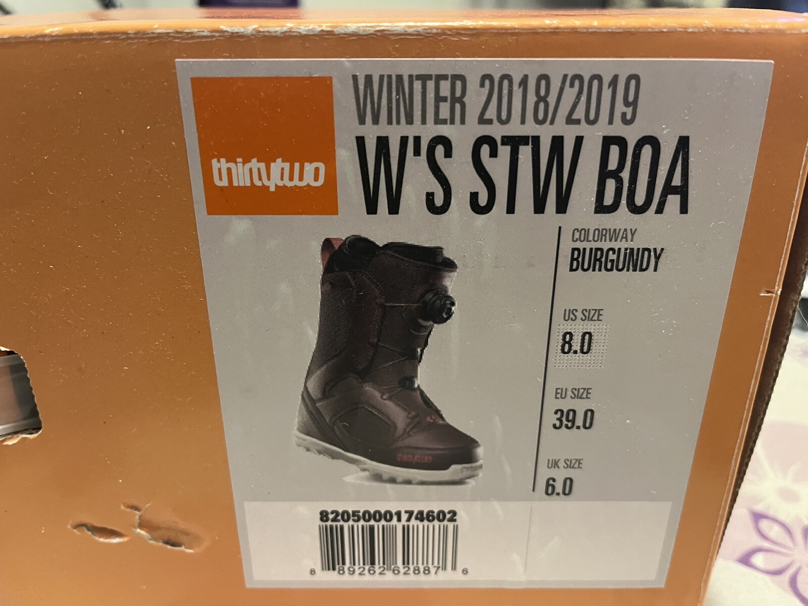 Women’s Thirtytwo Boa Snowboard Boots Size 6 eBay