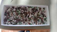 GENUINE BEACH GLASS SEA GLASS NATURALLY SURF Tumbled White, green brown 1/2lb