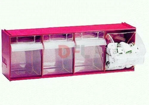 Cassettiere trasparente in plastica