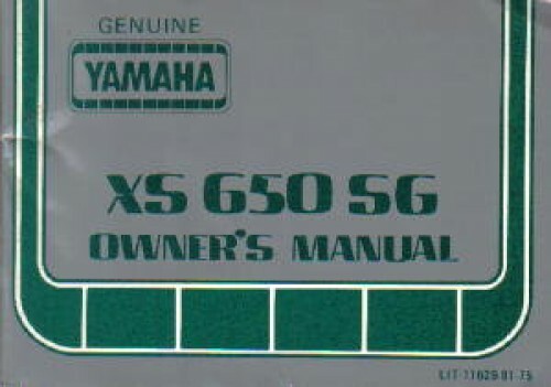 1980 Yamaha XS650SG Special II Motorcycle Owners Manual - Picture 1 of 1