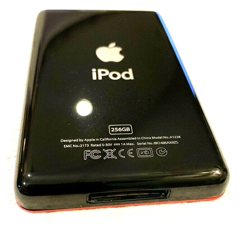 Apple iPod classic 7th Generation BLUE Black 256GB Excellent w/new