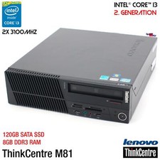 IBM LENOVO THINKCENTRE M81 5049 I3 COMPUTER PC 120GB SSD 8GB RS-232 WINDOWS 10