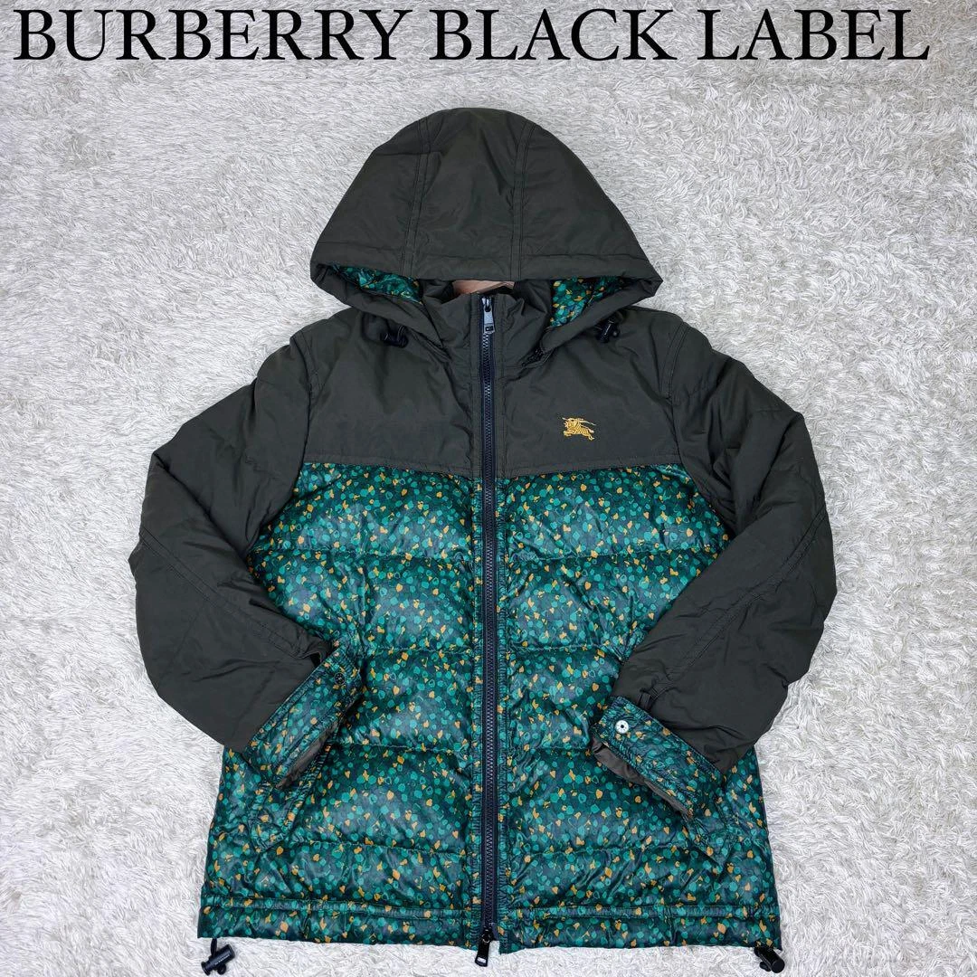 Men size L Burberry Black Label Down Jacket Horse Logo 2Way Original JPN