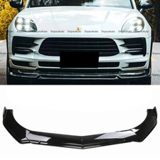 For Porsche Macan Universal Front Bumper Lip Spoiler Splitter Glossy Black