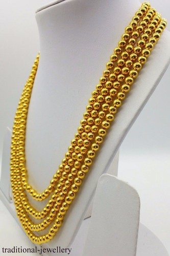 BEADS CHAIN WEDDING GOLD NECKLACE 20K 