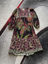 Farm Rio Leaf Print MIDI Shirt Dress S