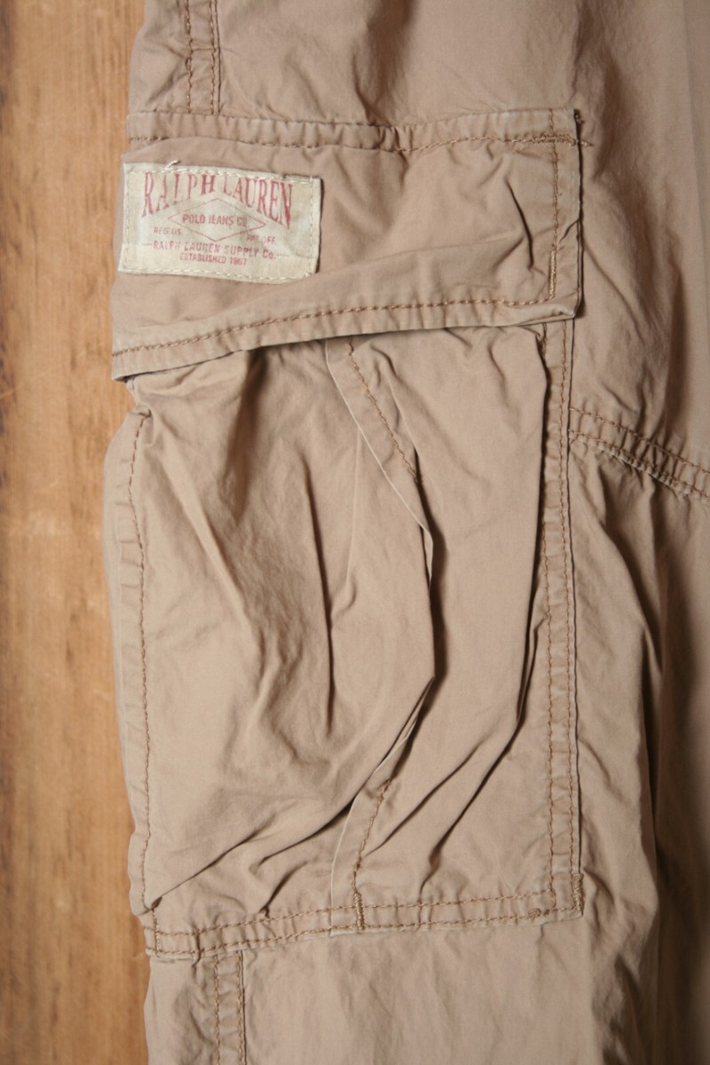 RALPH LAUREN Polo Jeans Co. Lightweight Khaki Military Cargo