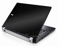 BLACK BRUSHED Vinyl Lid Skin Cover fits Dell Latitude E4200 Laptop