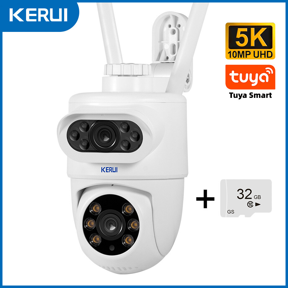 Tuya Outdoor Security IP Camera 10MP HD Dual Lens Wifi PTZ