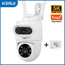 Tuya Outdoor Security IP Camera 10MP HD Dual Lens Wifi PTZ Surveillance Camera