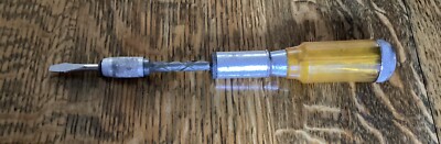 VTG FULLER Screwdriver Ratcheting Drill Spiral Push 4 Bits-JAPAN-BF