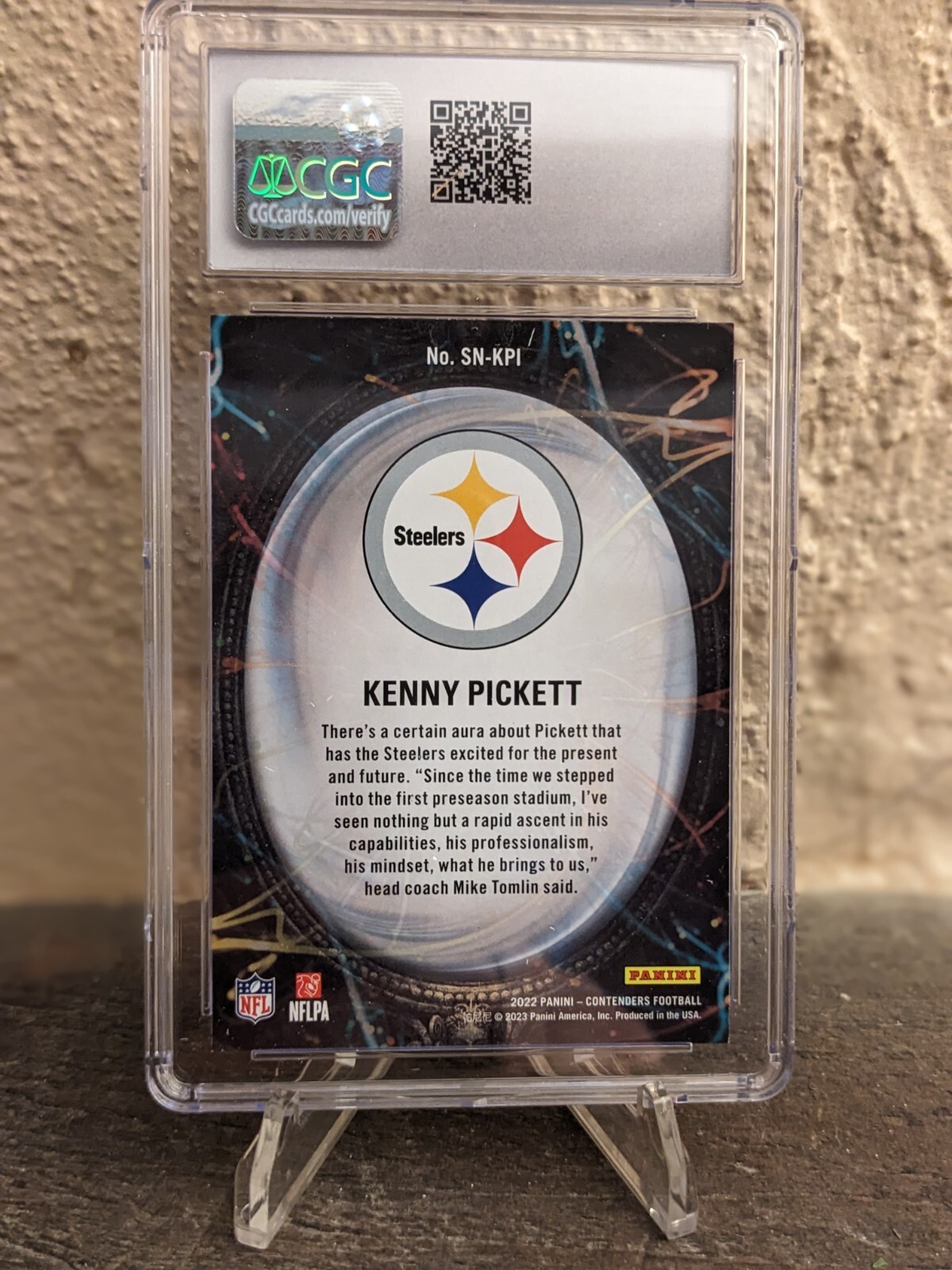 2022 Panini Contenders Supernatural Emerald SNKPI Kenny Pickett (RC