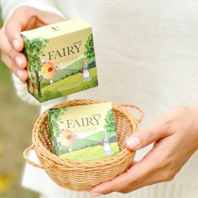 Fairy Scrub Gluta Soap Brightening Skin Green Tea Anti Body Dark Spots 60g X3 - Image 3 of 4