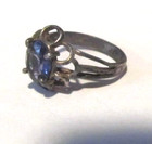 925 STERLING SILVER BAND CHUNK RING Size 4.5 PURPLE STONE — photo 3