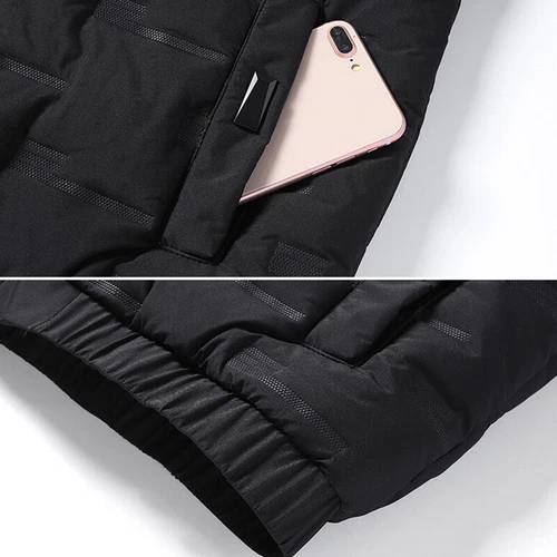Herren Bubble Daunen Mantel Gesteppt Wattiert Winter Warm Jacke Kapuze Oberbekleidung - Bild 8 von 16